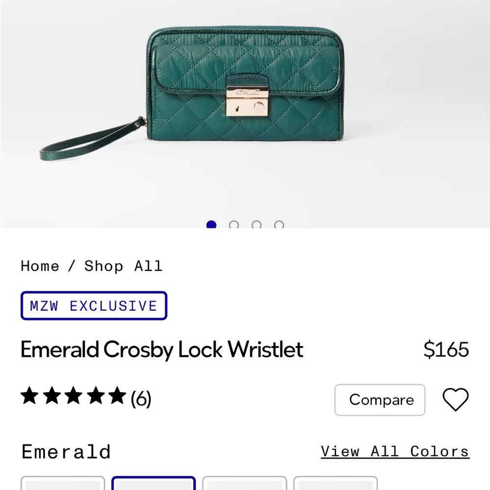 MZ Wallace Quilted Crosby Lock Wallet - Picture 7 of 8